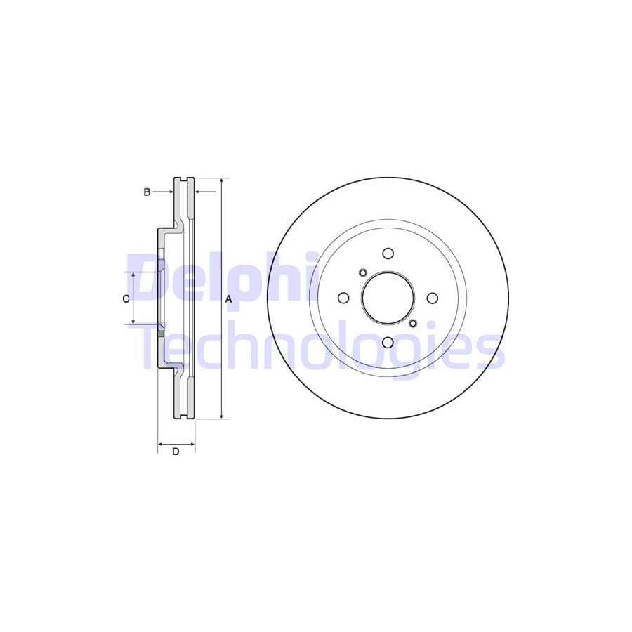 Delphi Bg4750C Brake Disc For Suzuki Swift Iv Hatchback (Fz, Nz)