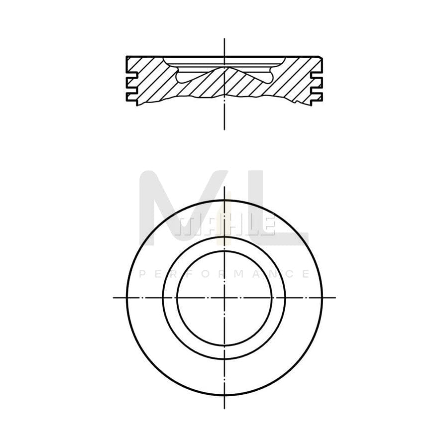 MAHLE ORIGINAL 007 PI 00109 001 Piston 88,4 mm, with cooling duct, with piston ring carrier | ML Performance Car Parts