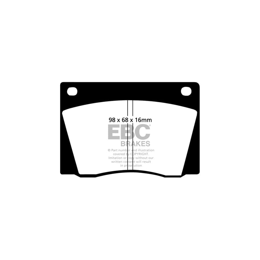 EBC PD01KF756 Jensen Interceptor Greenstuff Front Brake Pad & Plain Disc Kit  - Girling/TRW Caliper 2 | ML Performance UK Car Parts