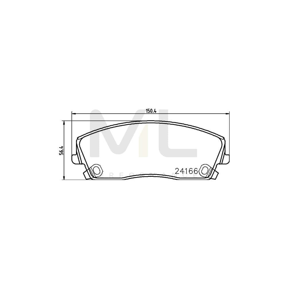 Hella 8DB 355 011-901 Brake Pad Set With Acoustic Wear Warning | ML Performance Car Parts