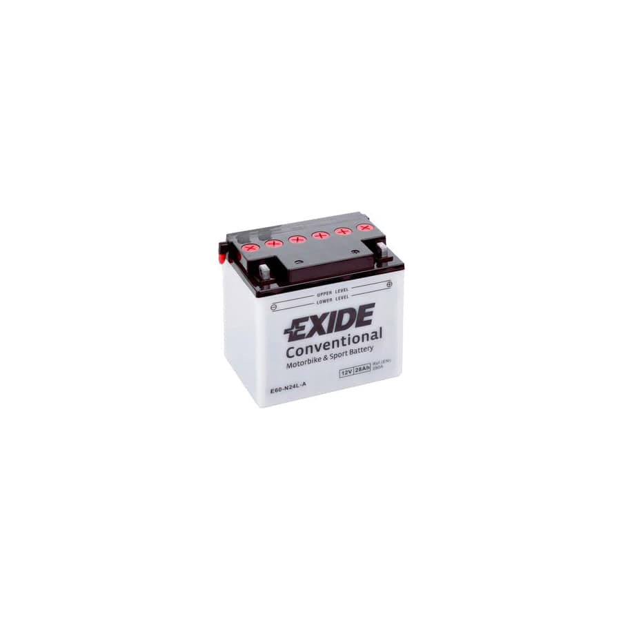 Exide E60-N24L-A 12V Conventional Motorcycle Battery | ML Performance UK Car Parts