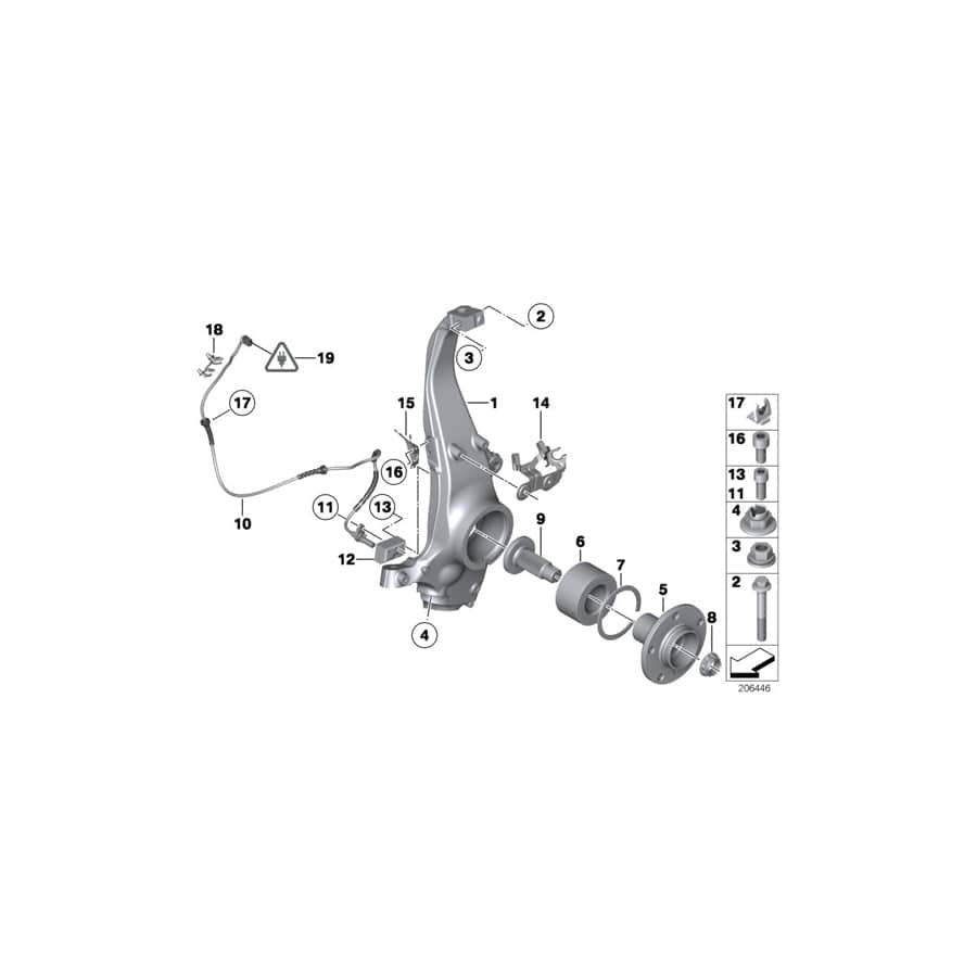 Genuine BMW 34516789721 RR4 F03 Bracket Rds/Brake Wear Indicator, Left (Inc. Ghost, Ghost EWB & 760LiS) | ML Performance UK Car Parts