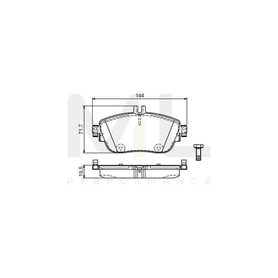 Bosch 0986Tb3170 Brake Pad Set With Bolts  | ML Performance Car Parts