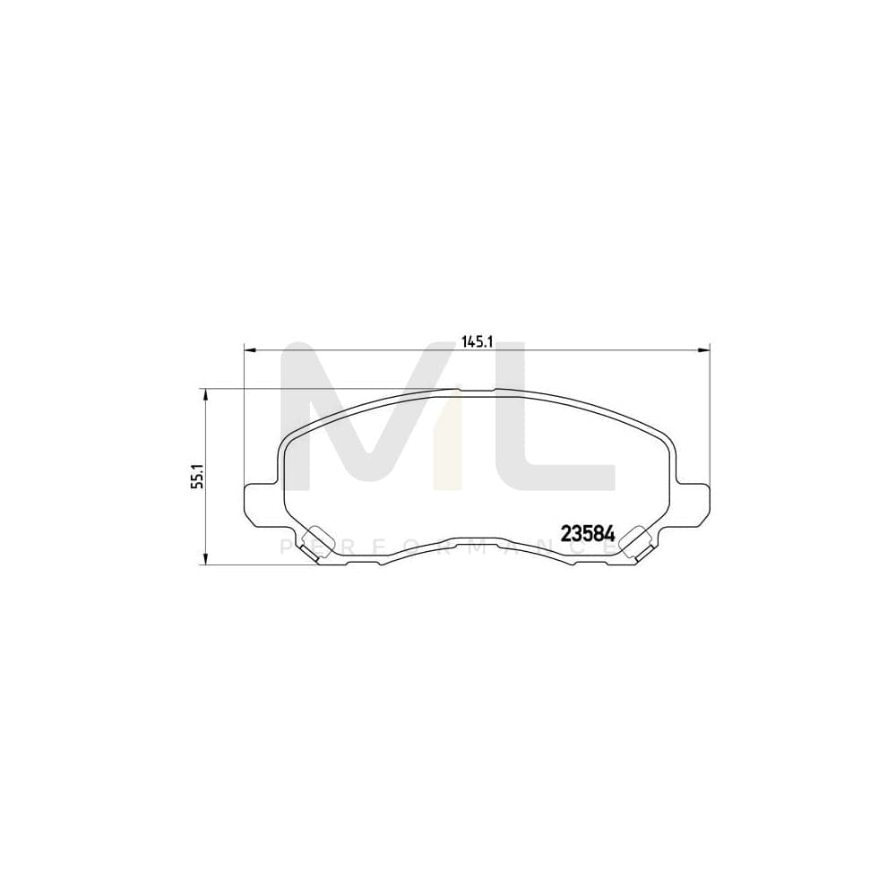 Brembo P 11 026 Brake Pad Set With Acoustic Wear Warning | ML Performance Car Parts