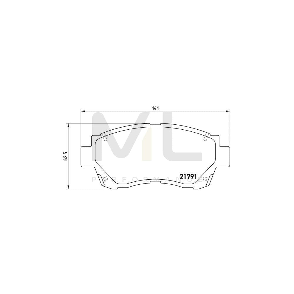 Brembo P 83 027 Brake Pad Set With Acoustic Wear Warning | ML Performance Car Parts