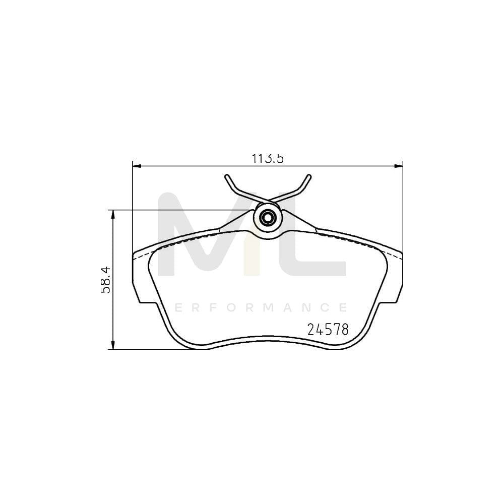 Hella 8DB 355 031-661 Brake Pad Set For Fiat Scudo Not Prepared For Wear Indicator | ML Performance Car Parts