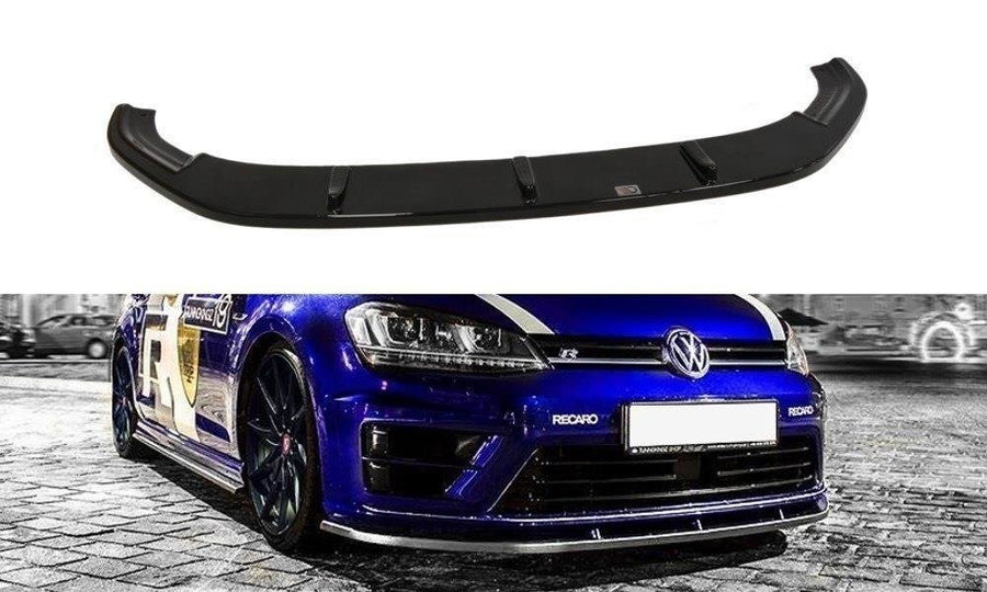 Maxton Design VW-GO-7-R-FD1T Front Splitter V.1 Volkswagen Golf R / R-Line MK7 | ML Performance UK Car Parts