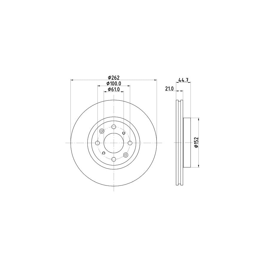 Hella 8DD 355 134-691 Brake Disc