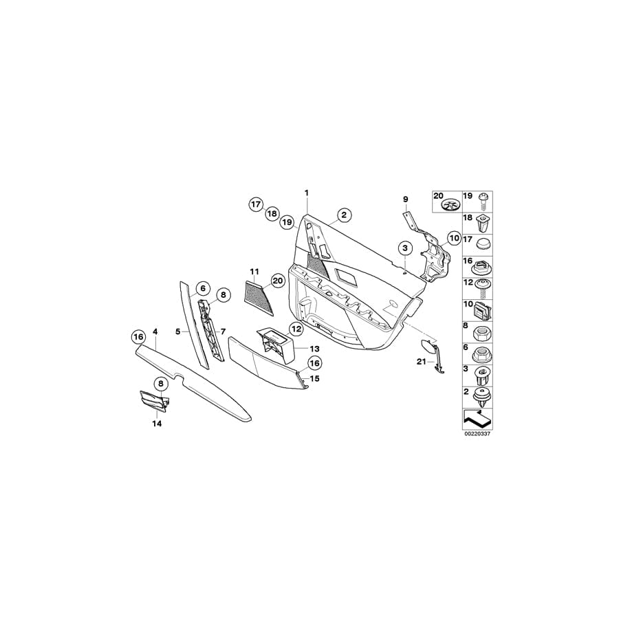 Genuine BMW 51427079471 E60 E61 Door Pocket, Rear Left GRAU (Inc. 525xi, 525d & 535d) | ML Performance UK Car Parts