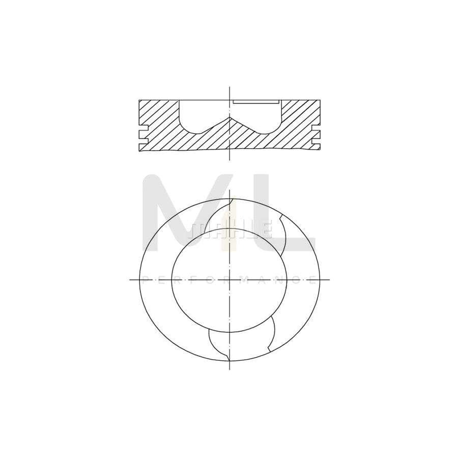 MAHLE ORIGINAL 061 54 00 Piston 127,0 mm, with cooling duct, with piston ring carrier | ML Performance Car Parts