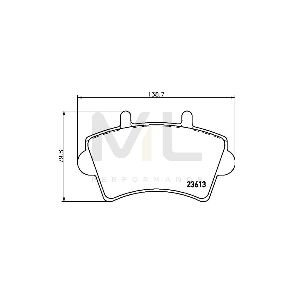 Hella 8DB 355 010-021 Brake Pad Set Not Prepared For Wear Indicator | ML Performance Car Parts