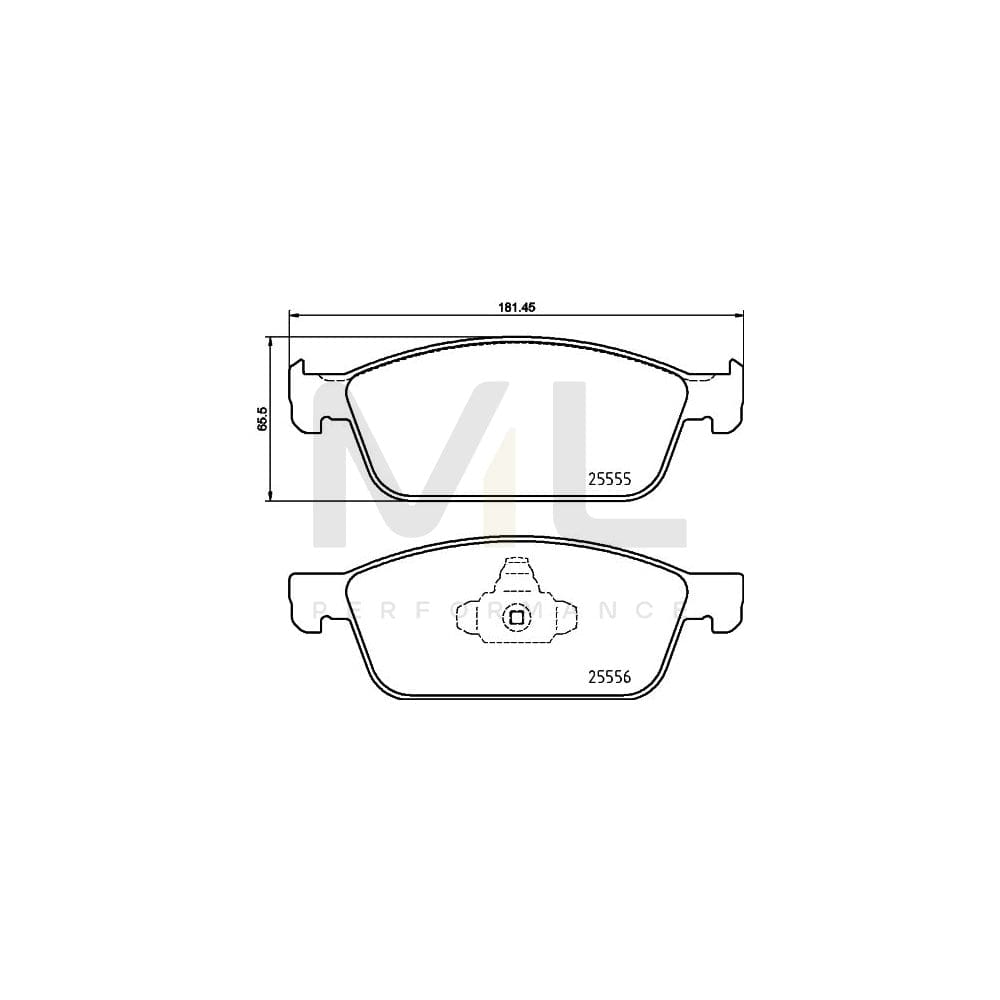 Hella 8DB 355 025-511 Brake Pad Set Not Prepared For Wear Indicator | ML Performance Car Parts