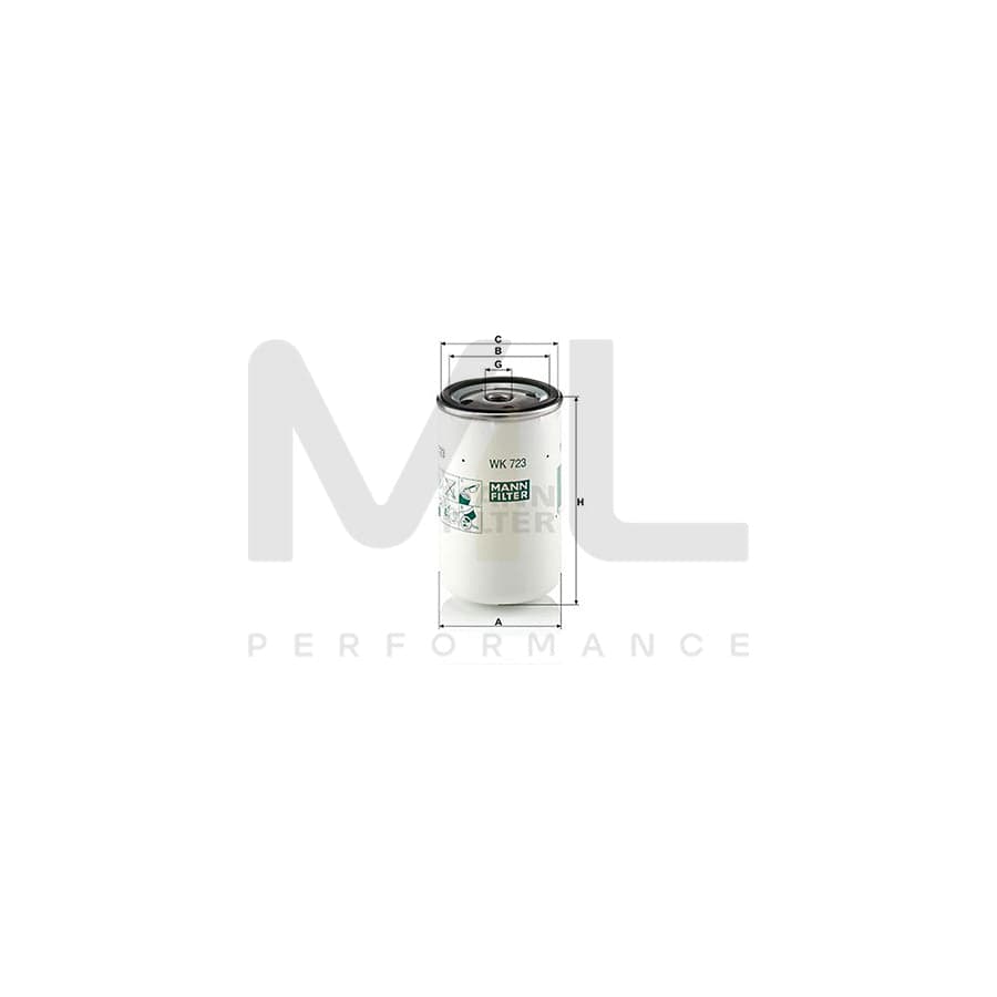 MANN-FILTER WK 723 (10) Fuel filter Spin-on Filter | ML Performance Car Parts