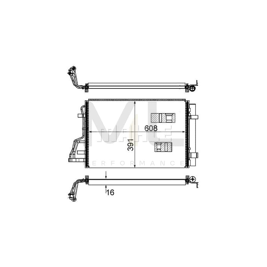 MAHLE ORIGINAL AC 697 000S Air conditioning condenser with dryer | ML Performance Car Parts