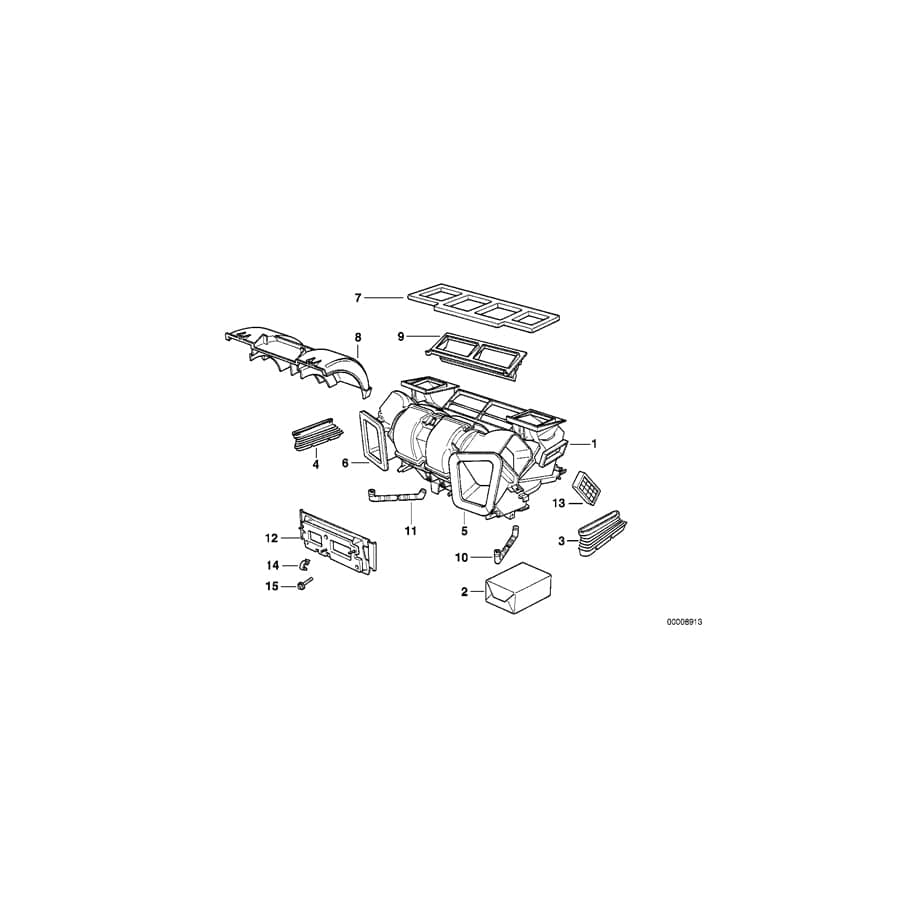 Genuine BMW 64118391817 E38 Air Channel (Inc. 740i, 750iLP & 750iLS) | ML Performance UK Car Parts