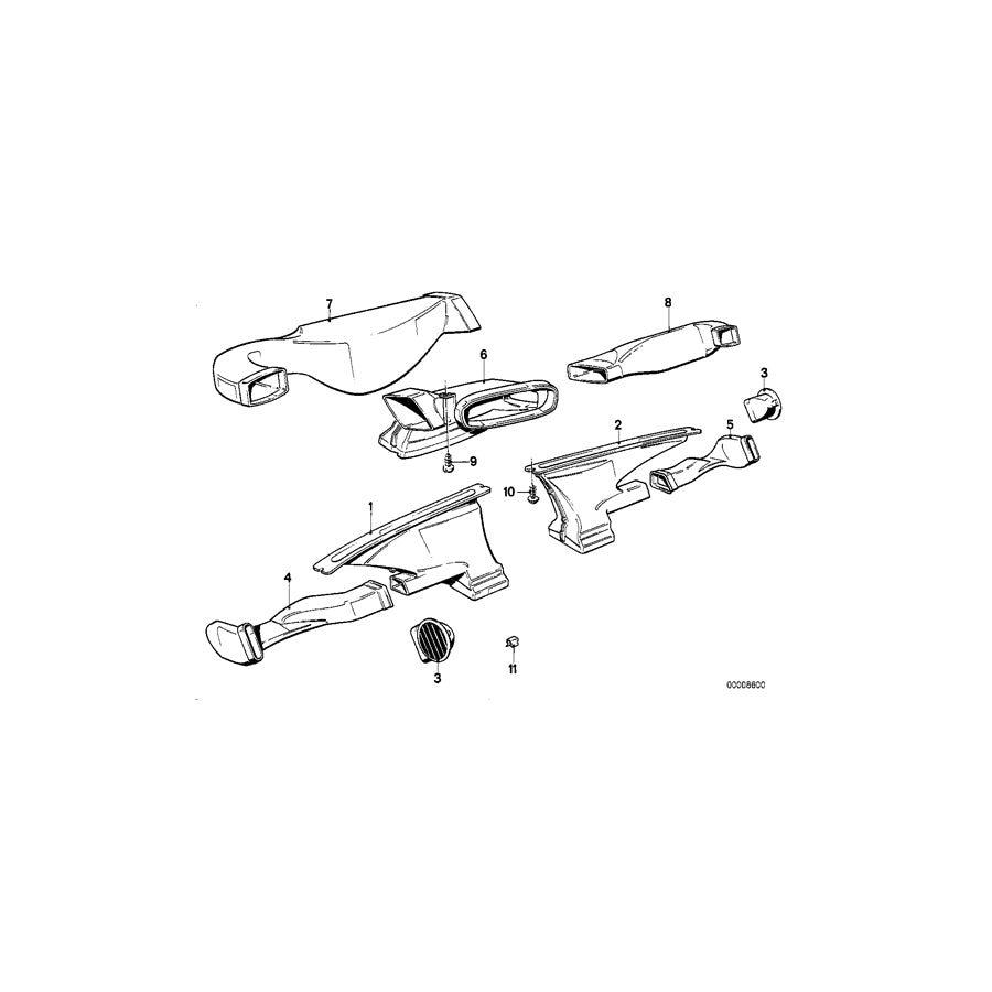 Genuine BMW 64221888237 E30 Cold Air Duct Left (Inc. 320is) | ML Performance UK Car Parts