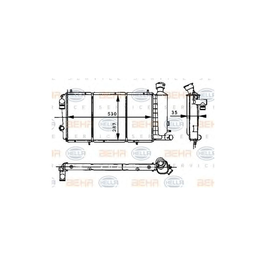 Hella 8MK 376 715-371 Engine Radiator For Citro?n C15 Van