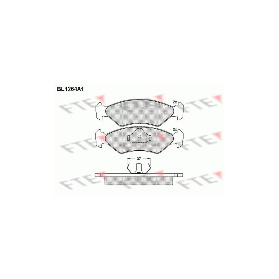 Fte BL1264A1 Brake Pad Set For Ford Fiesta Mk3 Hatchback (Gfj) | ML Performance UK Car Parts