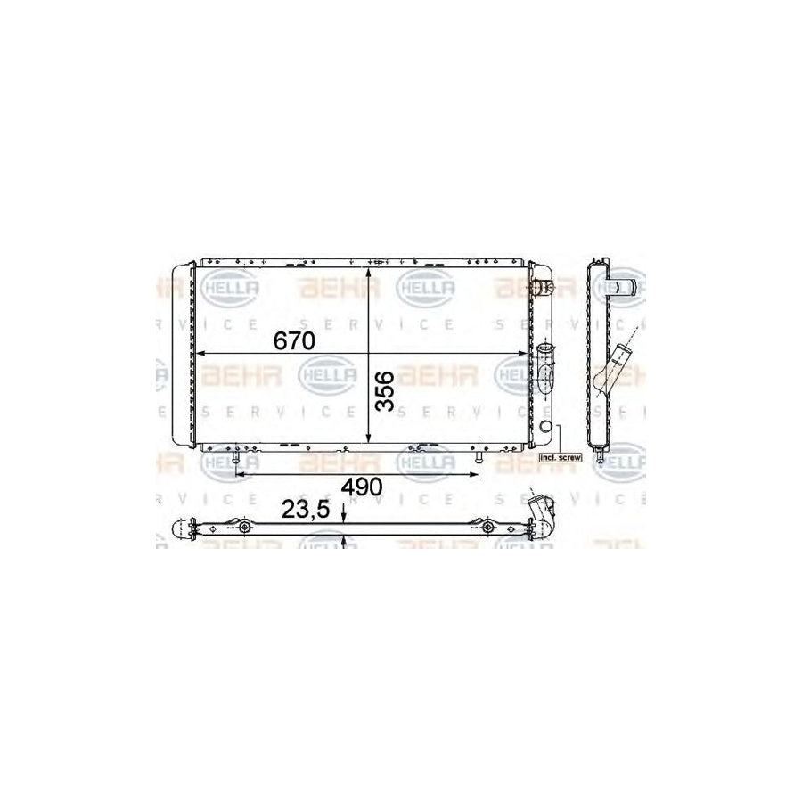 Hella 8MK 376 715-361 Engine Radiator