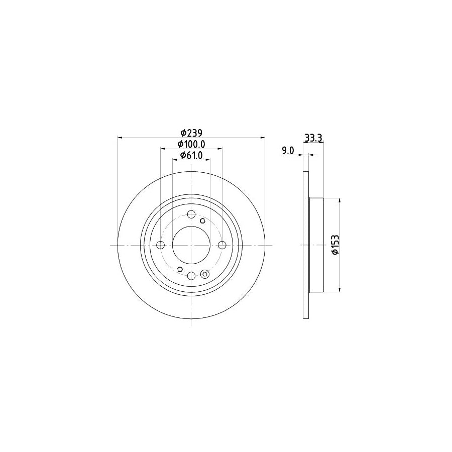 Hella 8DD 355 134-681 Brake Disc