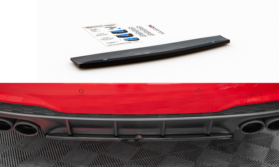 Maxton Design AU-A7-C8-SLINE-RD1T Central Rear Splitter Audi S7 C8 | ML Performance UK Car Parts