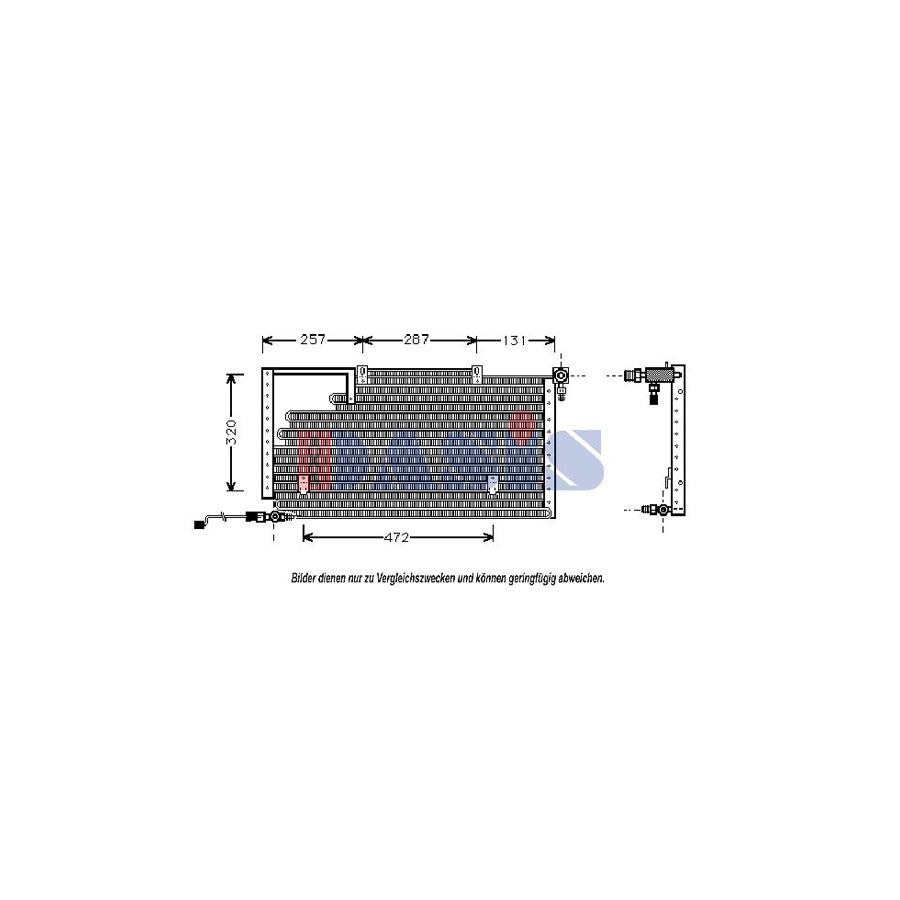 AKS Dasis 482190N Air Conditioning Condenser For Audi 100 | ML Performance UK