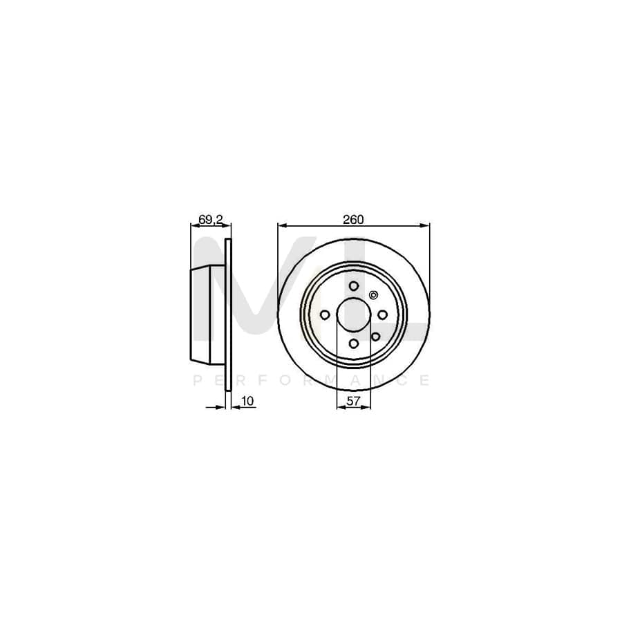 BOSCH 0 986 478 086 Brake Disc Solid, Oiled, with bolts/screws | ML Performance Car Parts