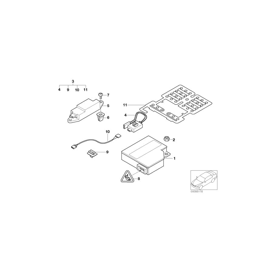 Genuine BMW 61138364608 E38 E39 E46 Covering Cap 50POL. Z CODE (Inc. 535i, 318i & 740i) | ML Performance UK Car Parts