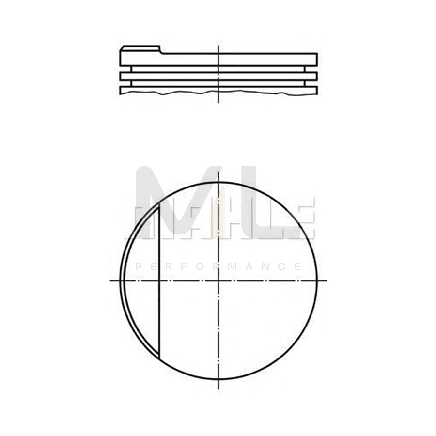 MAHLE ORIGINAL 034 53 00 Piston 81,01 mm, with piston rings | ML Performance Car Parts