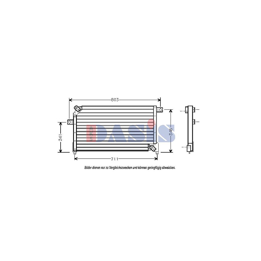 AKS Dasis 072070N Air Conditioning Condenser For Nissan Maxima III Saloon (J30) | ML Performance UK