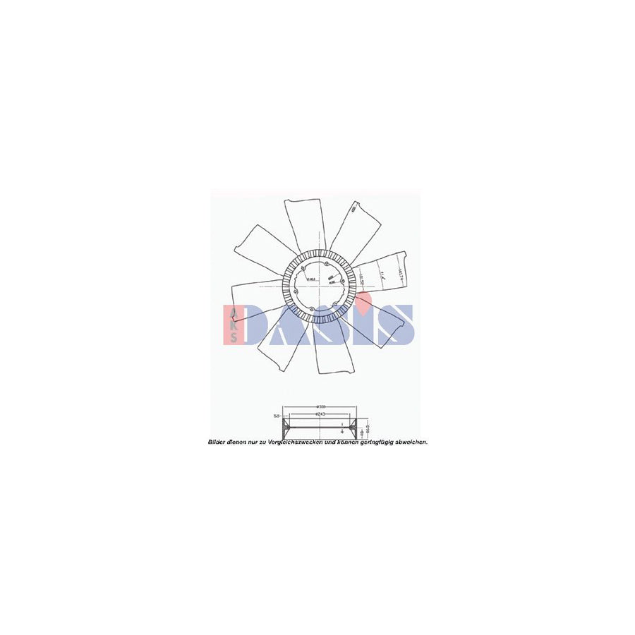 AKS Dasis 138800N Fan Wheel, Engine Cooling | ML Performance UK