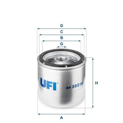 UFI 24.352.00 Fuel Filter For Piaggio Quargo Platform / Chassis