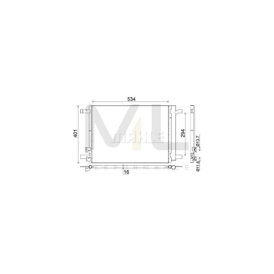 MAHLE ORIGINAL AC 772 000S Air conditioning condenser with dryer | ML Performance Car Parts