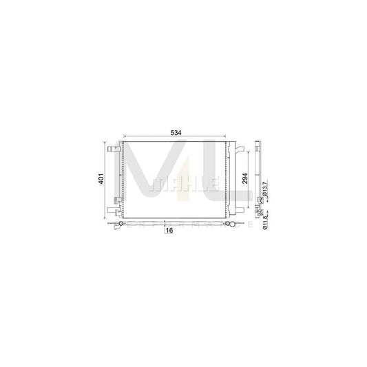 MAHLE ORIGINAL AC 772 000S Air conditioning condenser with dryer | ML Performance Car Parts