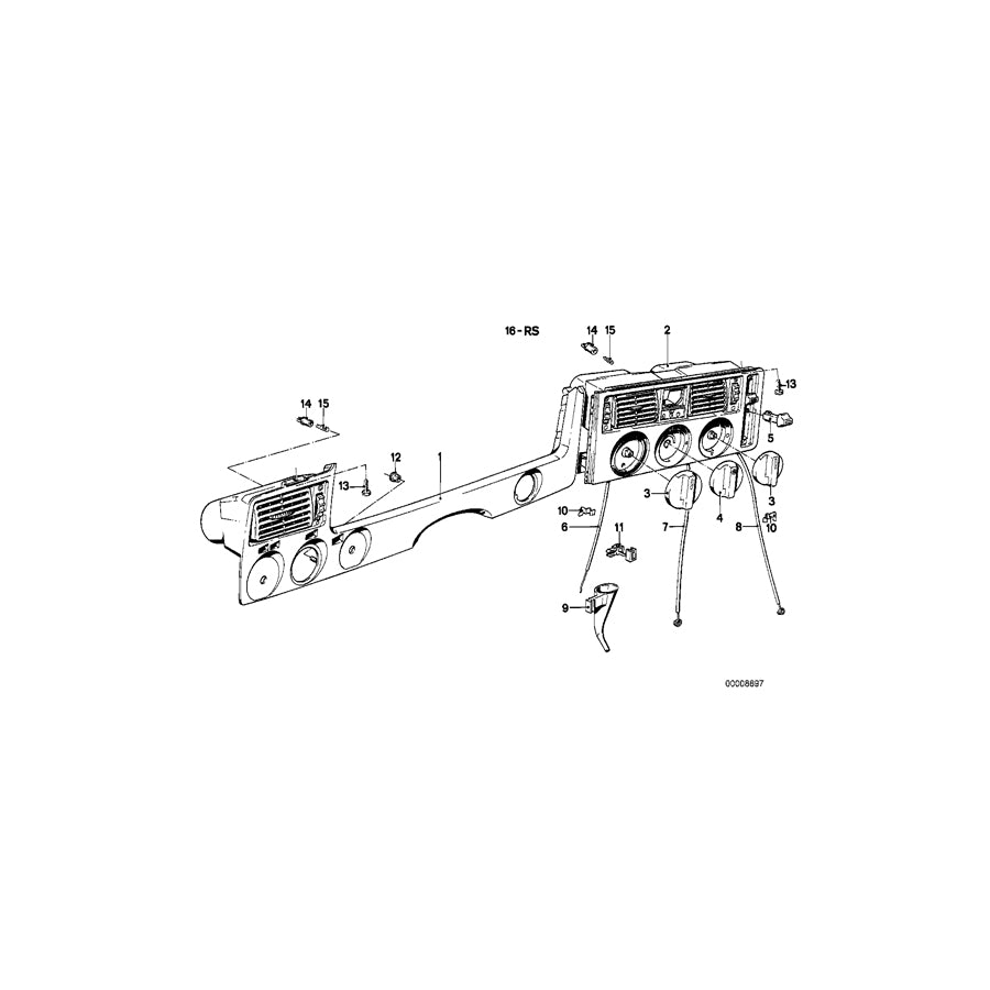 Genuine BMW 64111367442 E21 Bowden Cable Air Distribution (Inc. 316) | ML Performance UK Car Parts