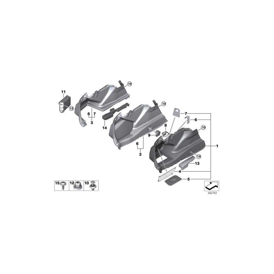 Genuine BMW 51477373577 F90 G30 Covering Left (Inc. 525d, 540dX & 530iX) | ML Performance UK Car Parts