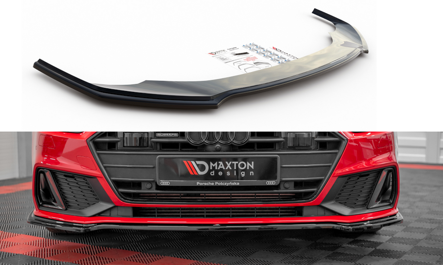 Maxton Design AU-A7-C8-SLINE-FD1T Front Splitter V.1 Audi A7 S-Line C8 / S7 C8 | ML Performance UK Car Parts