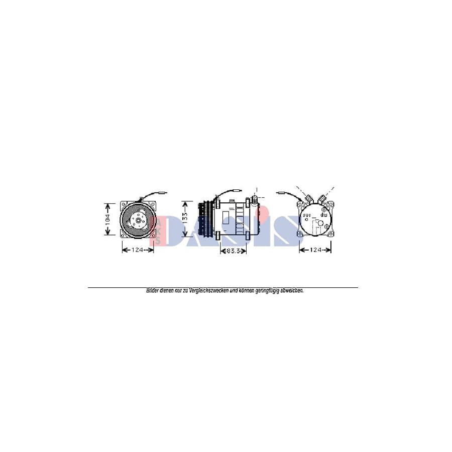 AKS Dasis 850734N Compressor, Air Conditioning | ML Performance UK