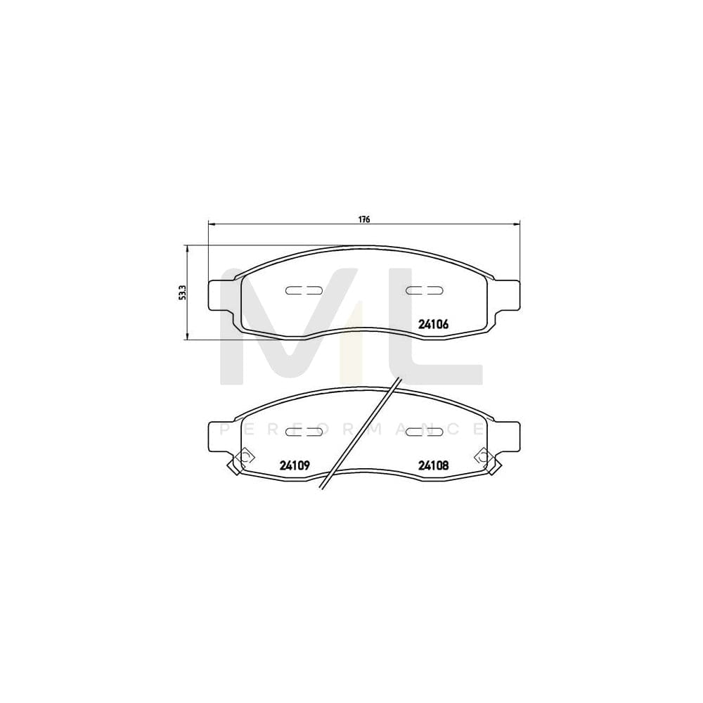 Brembo P 58 001 Brake Pad Set With Acoustic Wear Warning | ML Performance Car Parts