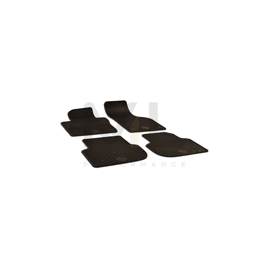 WALSER 50618 Floor mat set Elastomer, Front and Rear, Quantity: 4, Black | ML Performance Car Parts