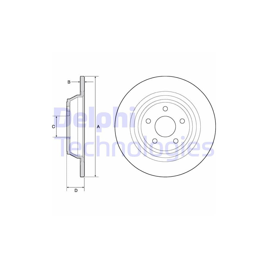 Delphi Bg4703C Brake Disc For Ford Mondeo