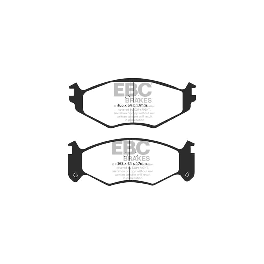 EBC PD11KF278 Chrysler Voyager Greenstuff Front Brake Pad & GD Disc Kit 2 | ML Performance UK Car Parts