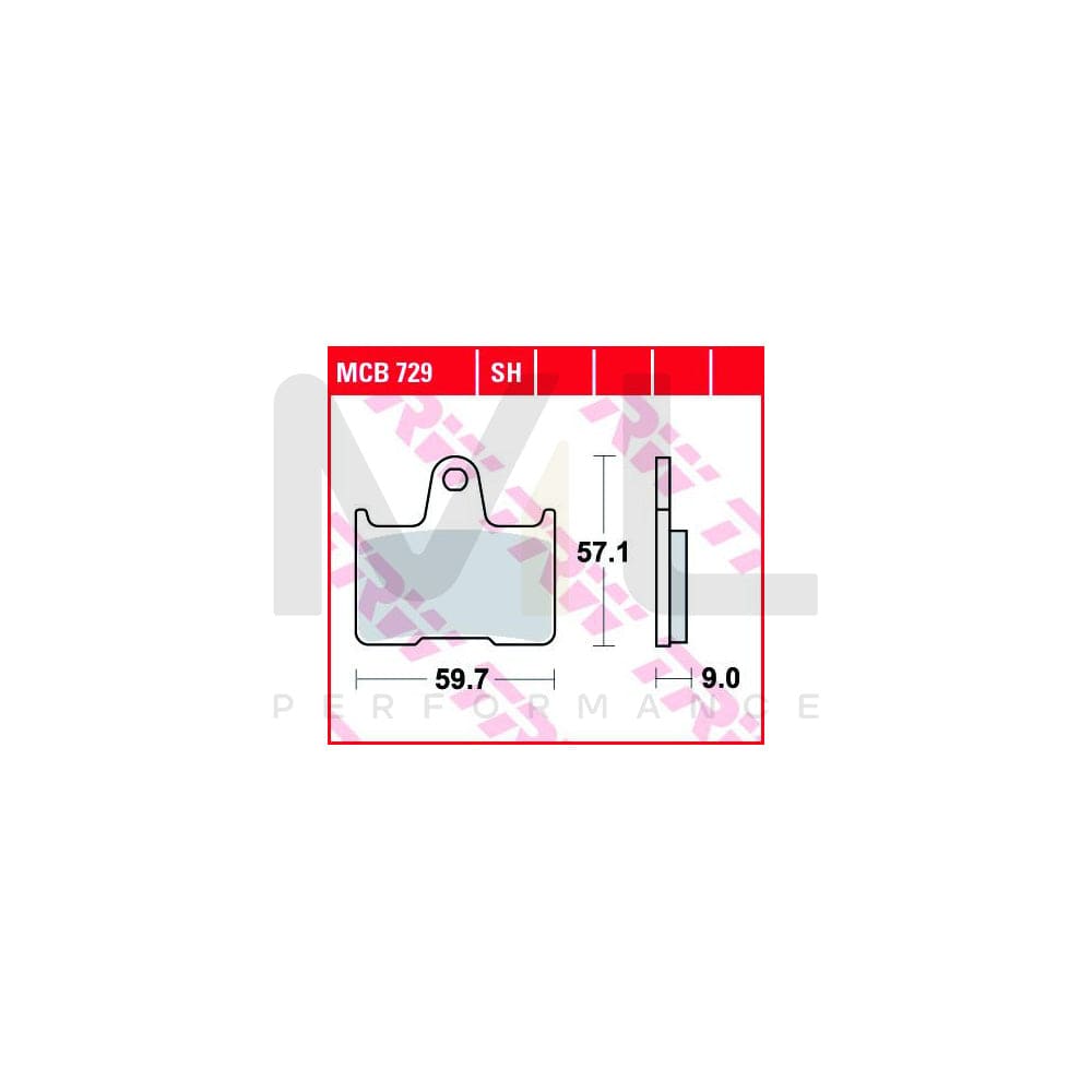 TRW Sinter Street Mcb729Sh Brake Pad Set | ML Performance Car Parts