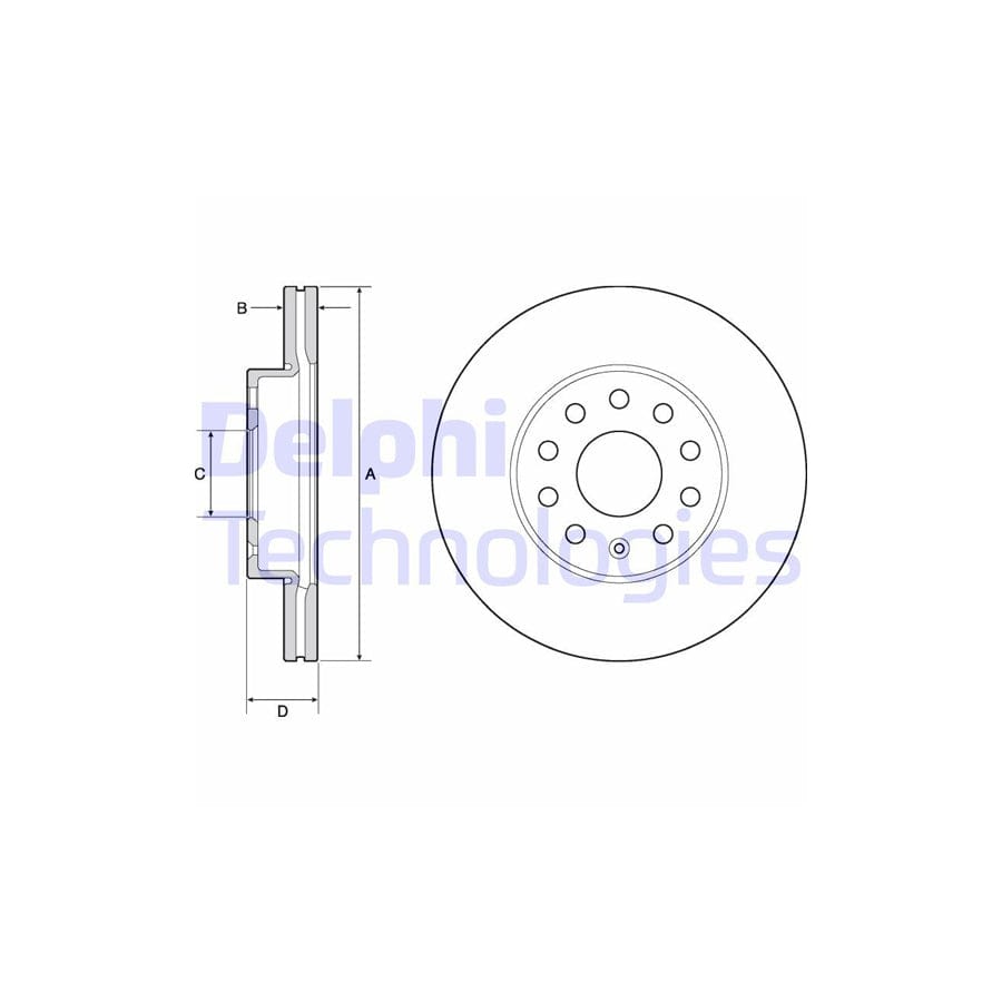 Delphi Bg4701C Brake Disc