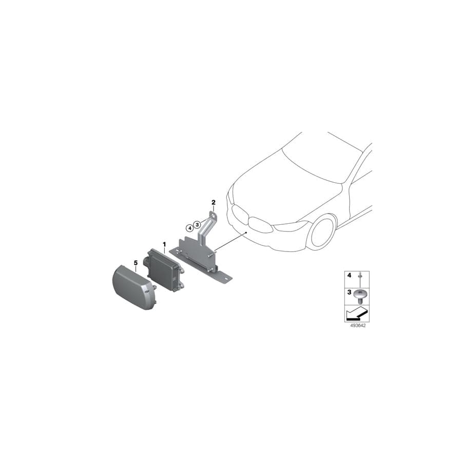 Genuine BMW 66318092298 G15 G14 G16 Mount Front Radar Sensor (Inc. M850iX, 840i & 840iX) | ML Performance UK Car Parts