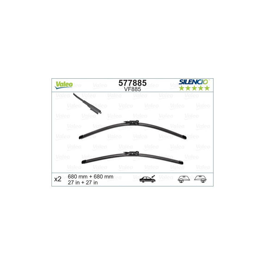 Valeo Silencio X.Trm 577885 Wiper Blade For Ford Mondeo | ML Performance UK Car Parts