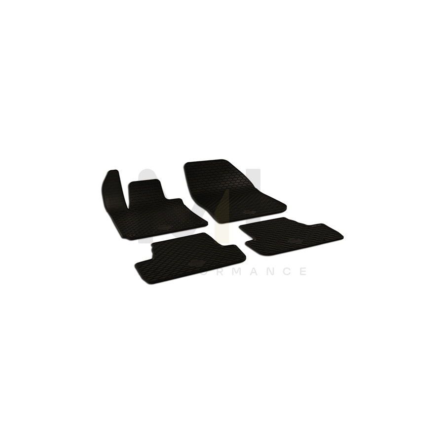 WALSER 50788 Floor mat set for PEUGEOT 308 Elastomer, Front and Rear, Quantity: 4, Black | ML Performance Car Parts