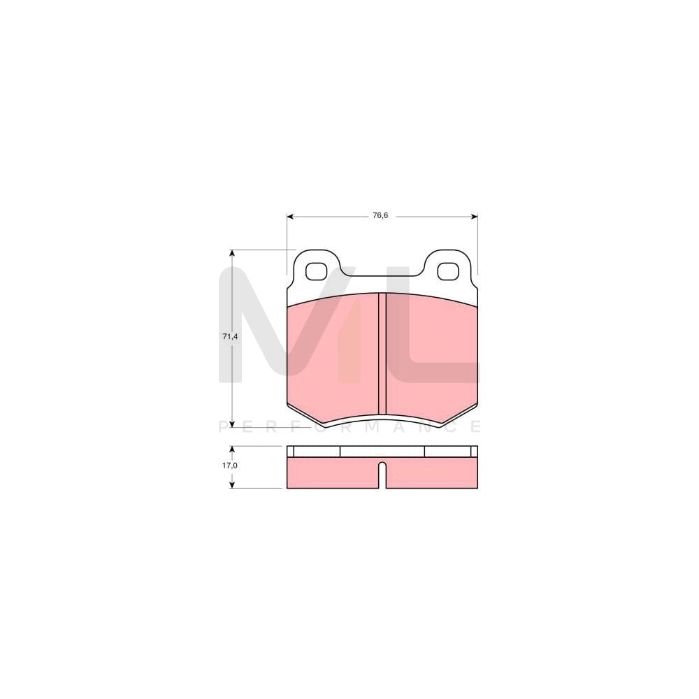 TRW Gdb136 Brake Pad Set Not Prepared For Wear Indicator | ML Performance Car Parts