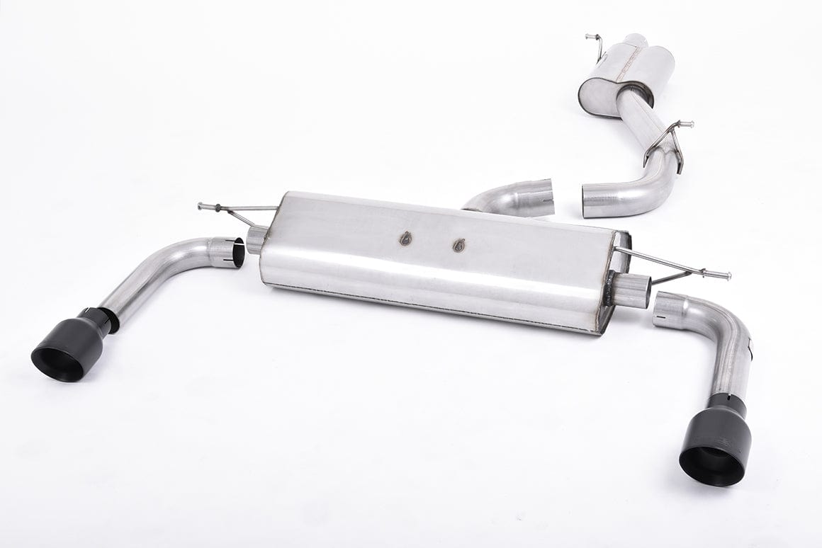 MillTek SSXAU484 Audi A3 Resonated Cat-Back Exhaust with Cerakote Black Tips