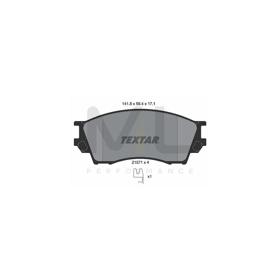 TEXTAR 2157101 Brake pad set for MAZDA Xedos 9 (TA) with acoustic wear warning | ML Performance Car Parts